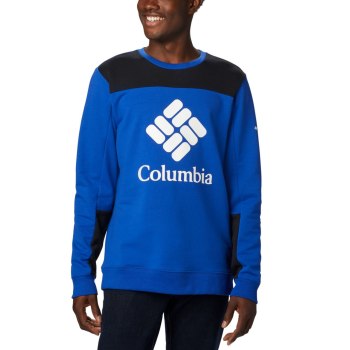 Columbia Sweater Heren, Lodge Colorblock Crew DonkerBlauw, 41IWXRTDK